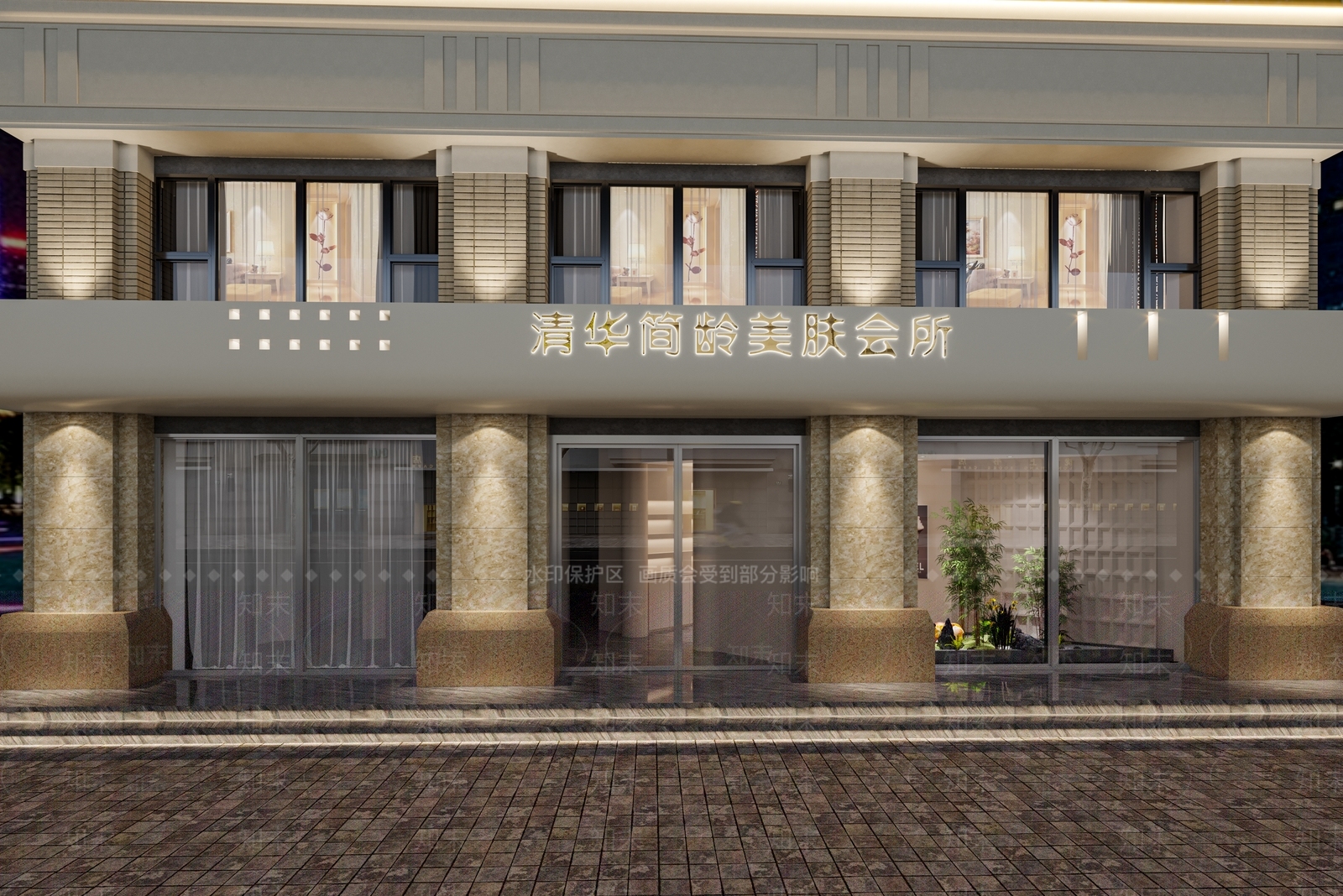现代美容院接待室3D模型下载【ID:1117260913】
