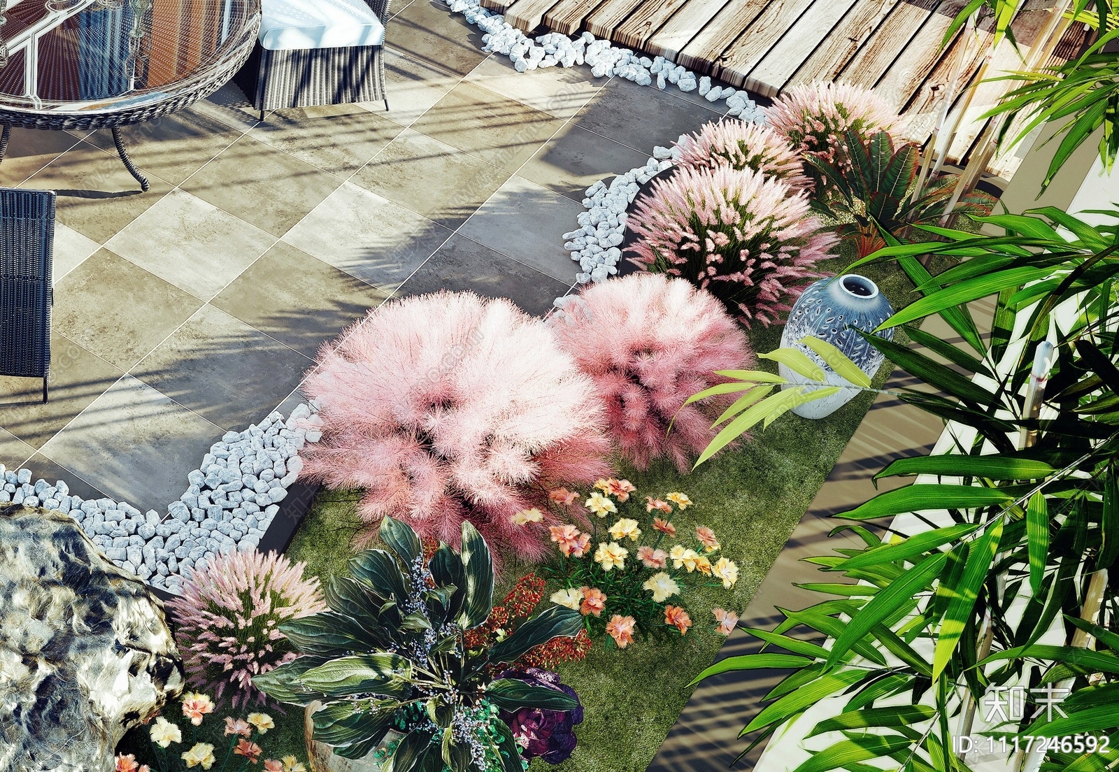 现代花园庭院3D模型下载【ID:1117246592】