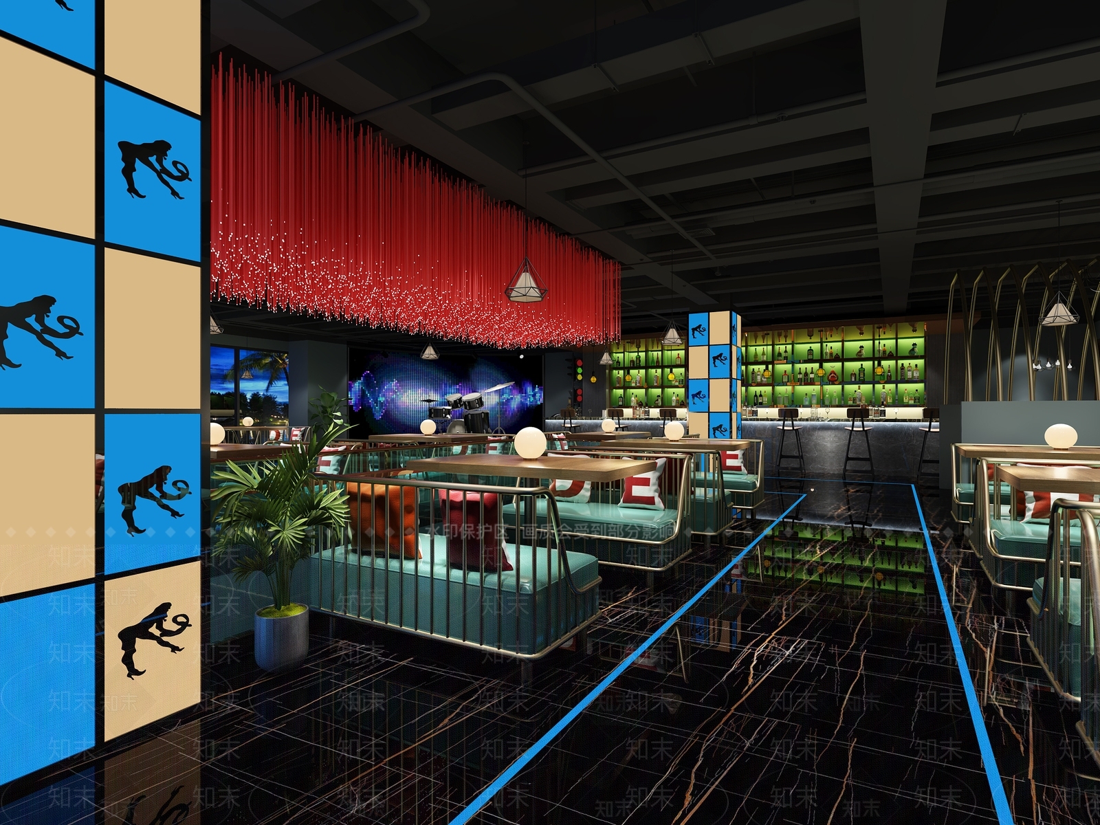 现代轻奢酒吧3D模型下载【ID:1117257064】