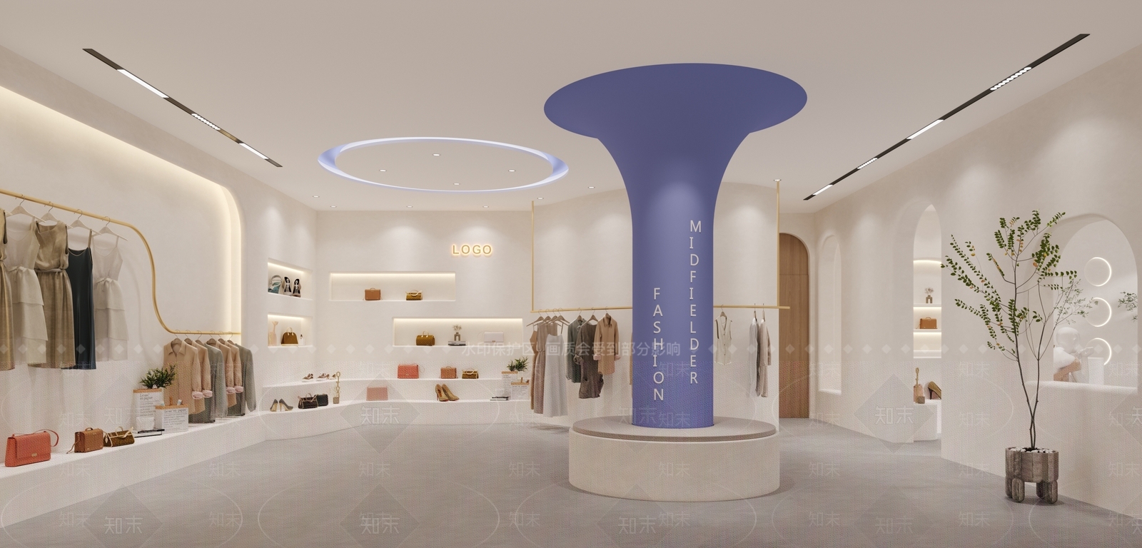 侘寂奶油风女装店3D模型下载【ID:1117284047】