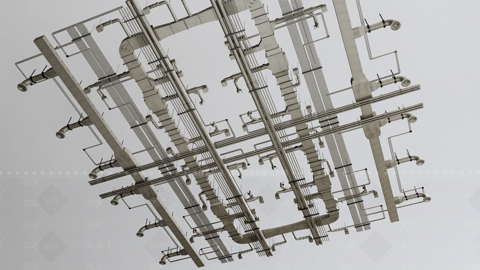 现代通风管道SU模型下载【ID:1117322161】