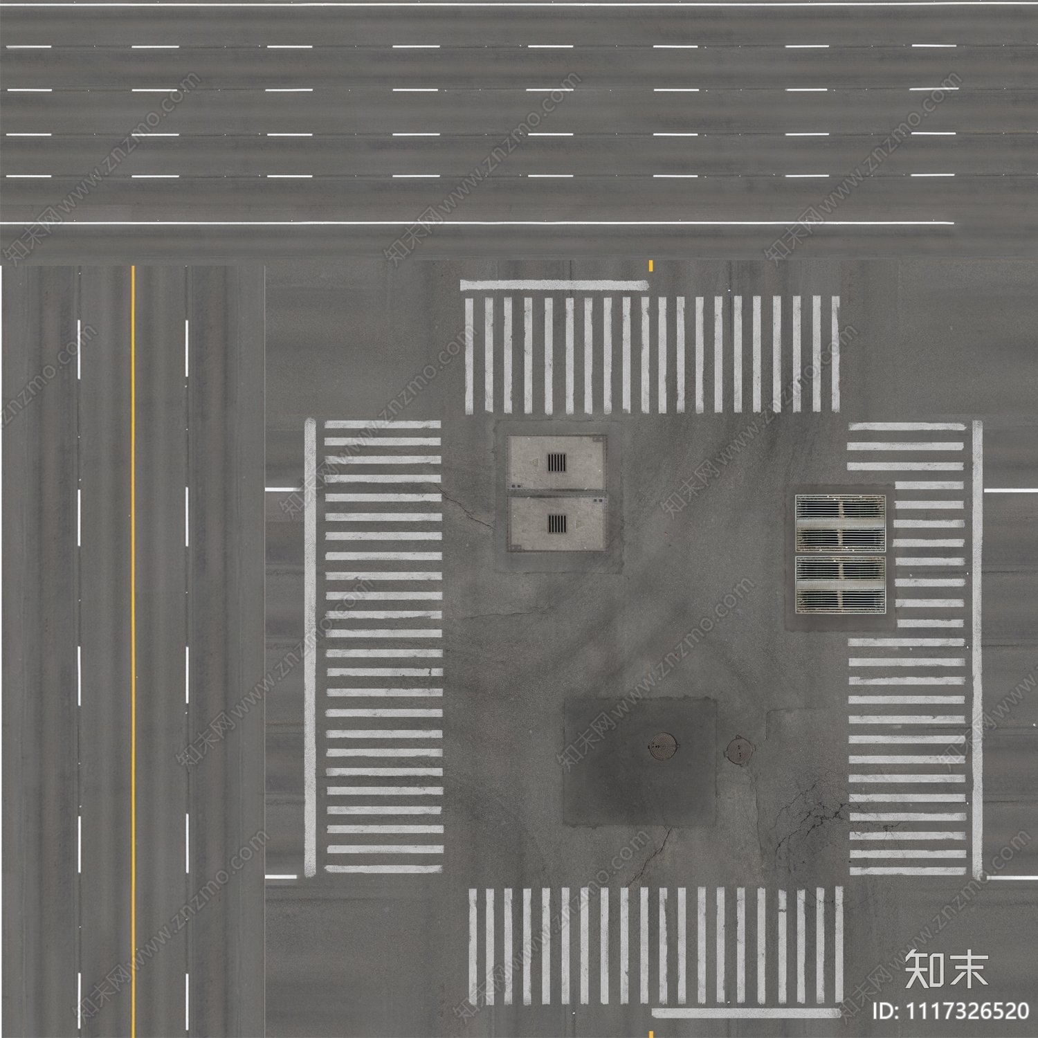 沥青道路标线纹理贴图下载【ID:1117326520】