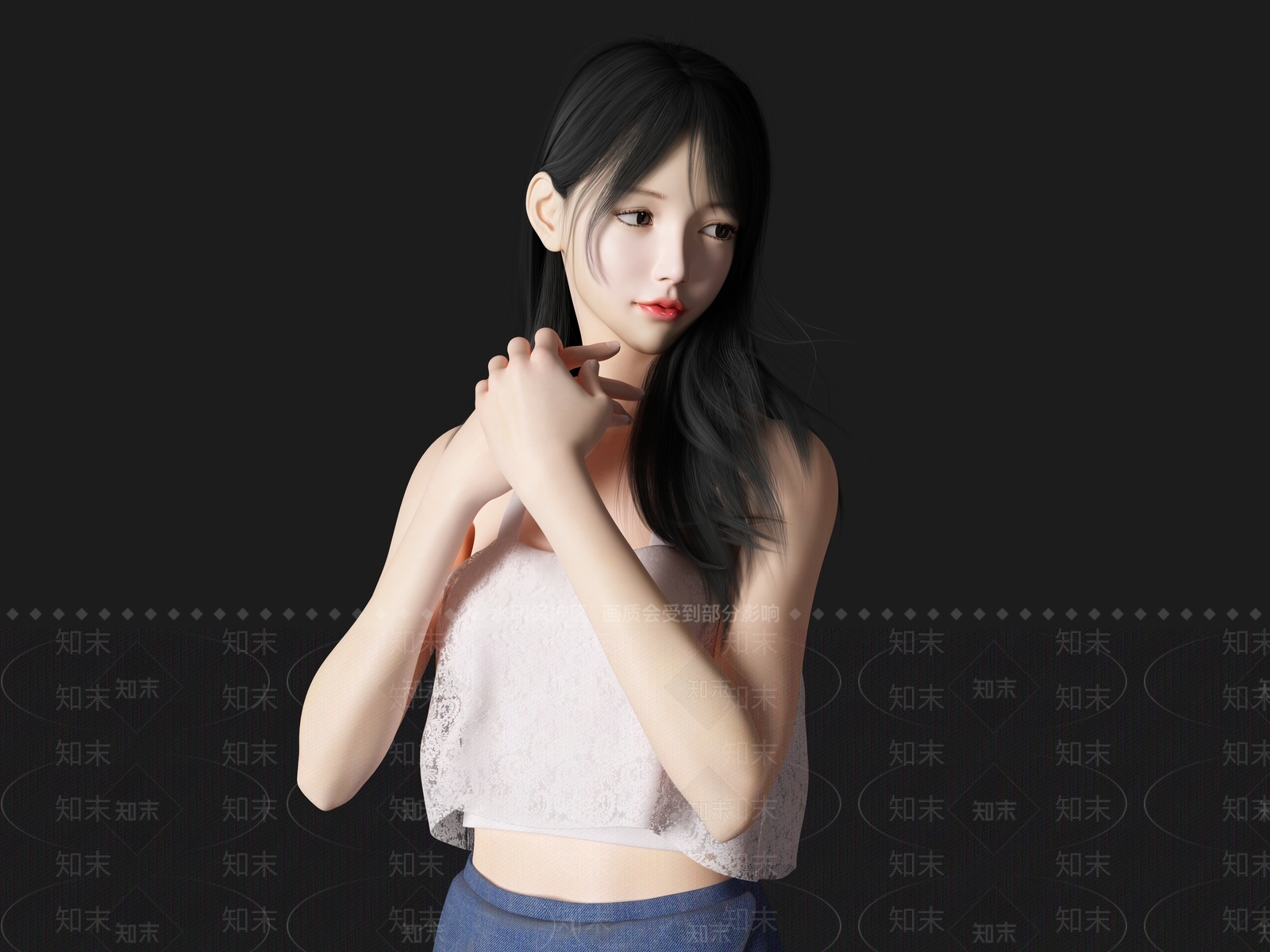 超短裤美女SU模型下载【ID:1117357503】