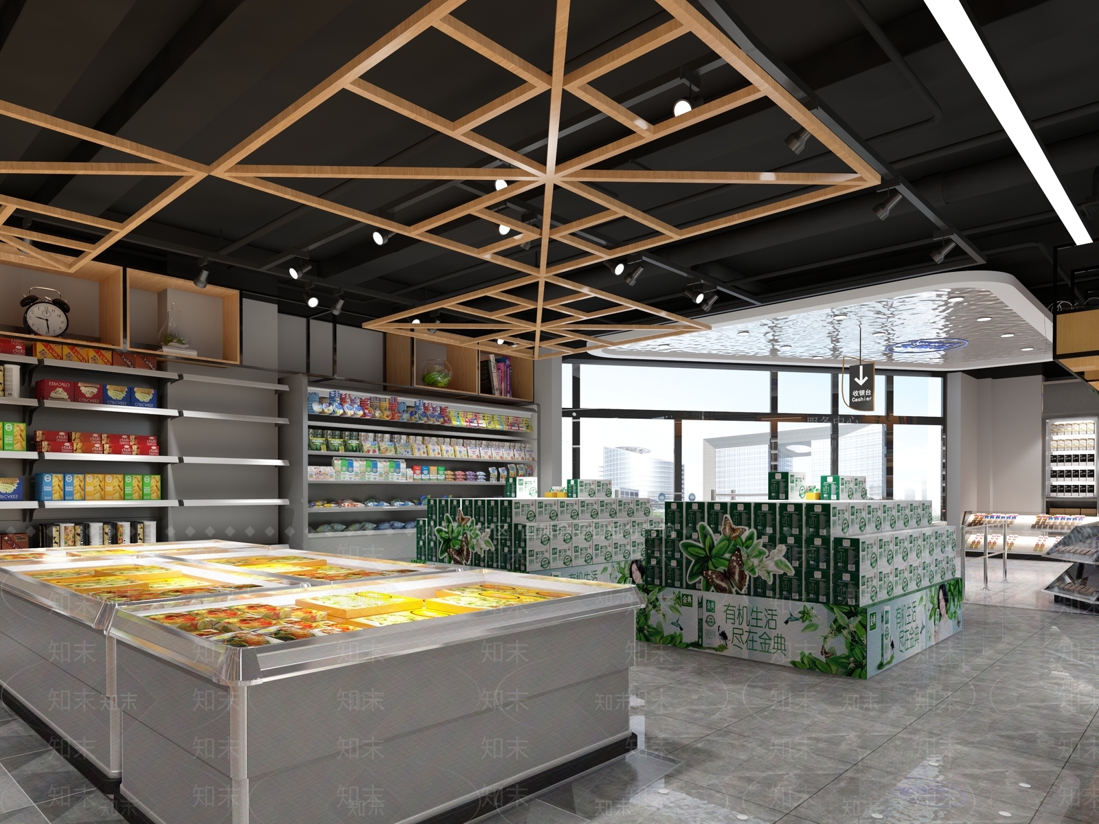 工业风超市3D模型下载【ID:1117529184】