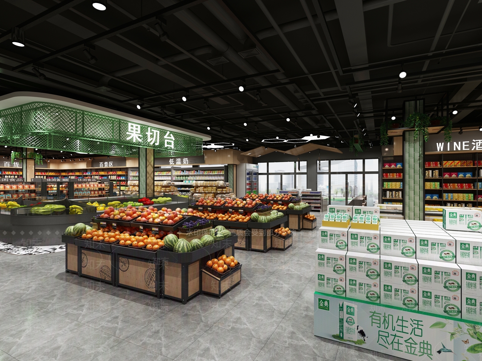 现代超市3D模型下载【ID:1117362927】