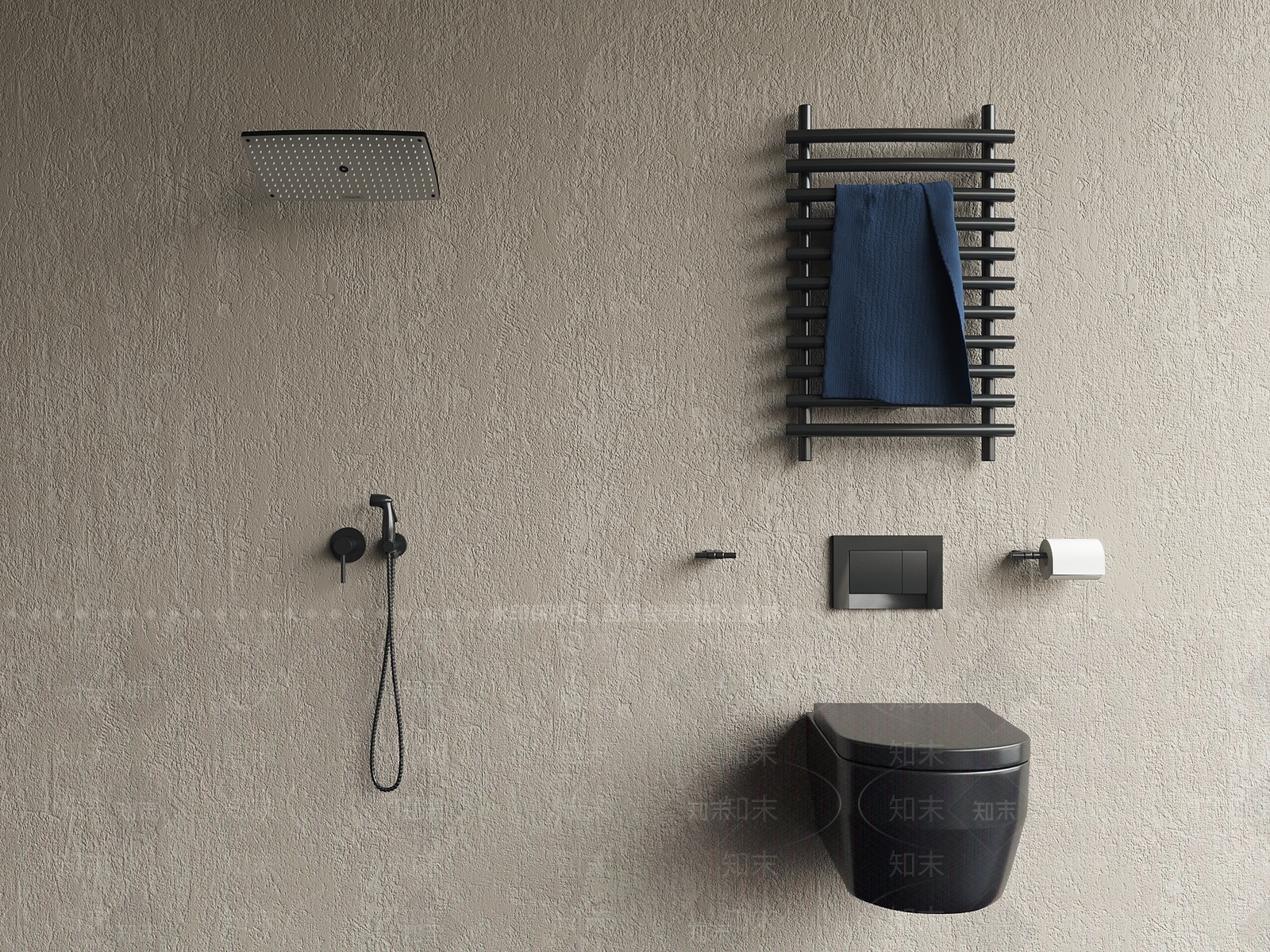 壁挂马桶SU模型下载【ID:1117365660】