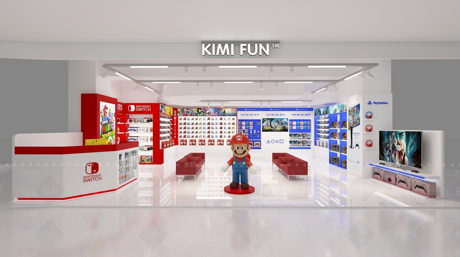 现代游戏电动玩具店3D模型下载【ID:1117376083】