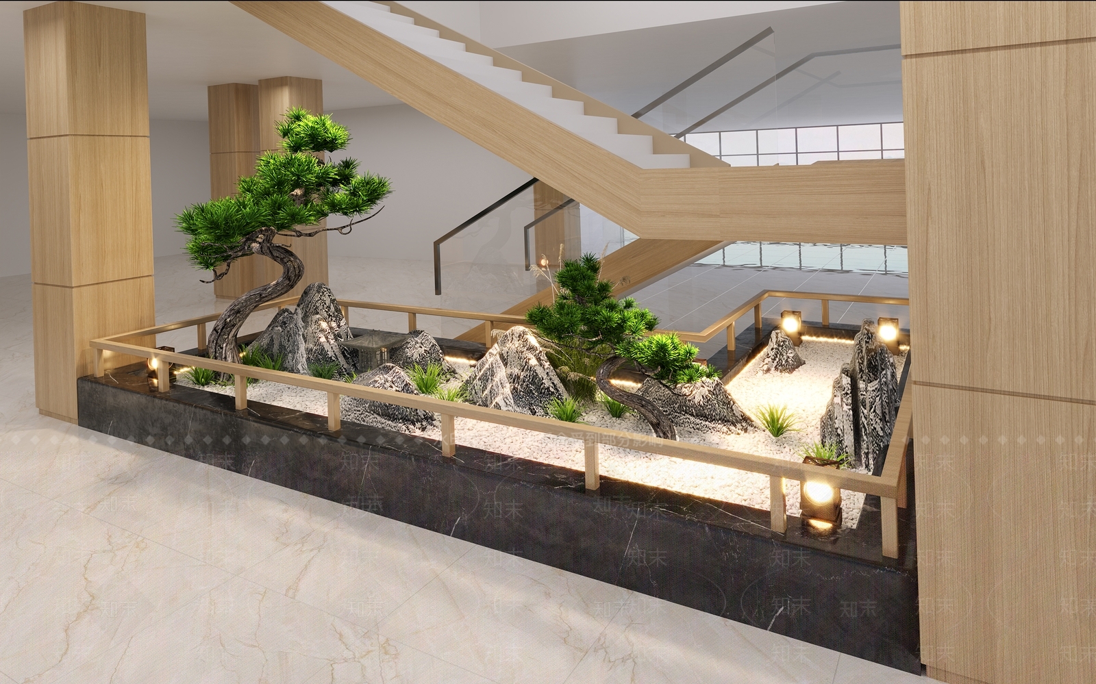 新中式观景台3D模型下载【ID:1117376861】