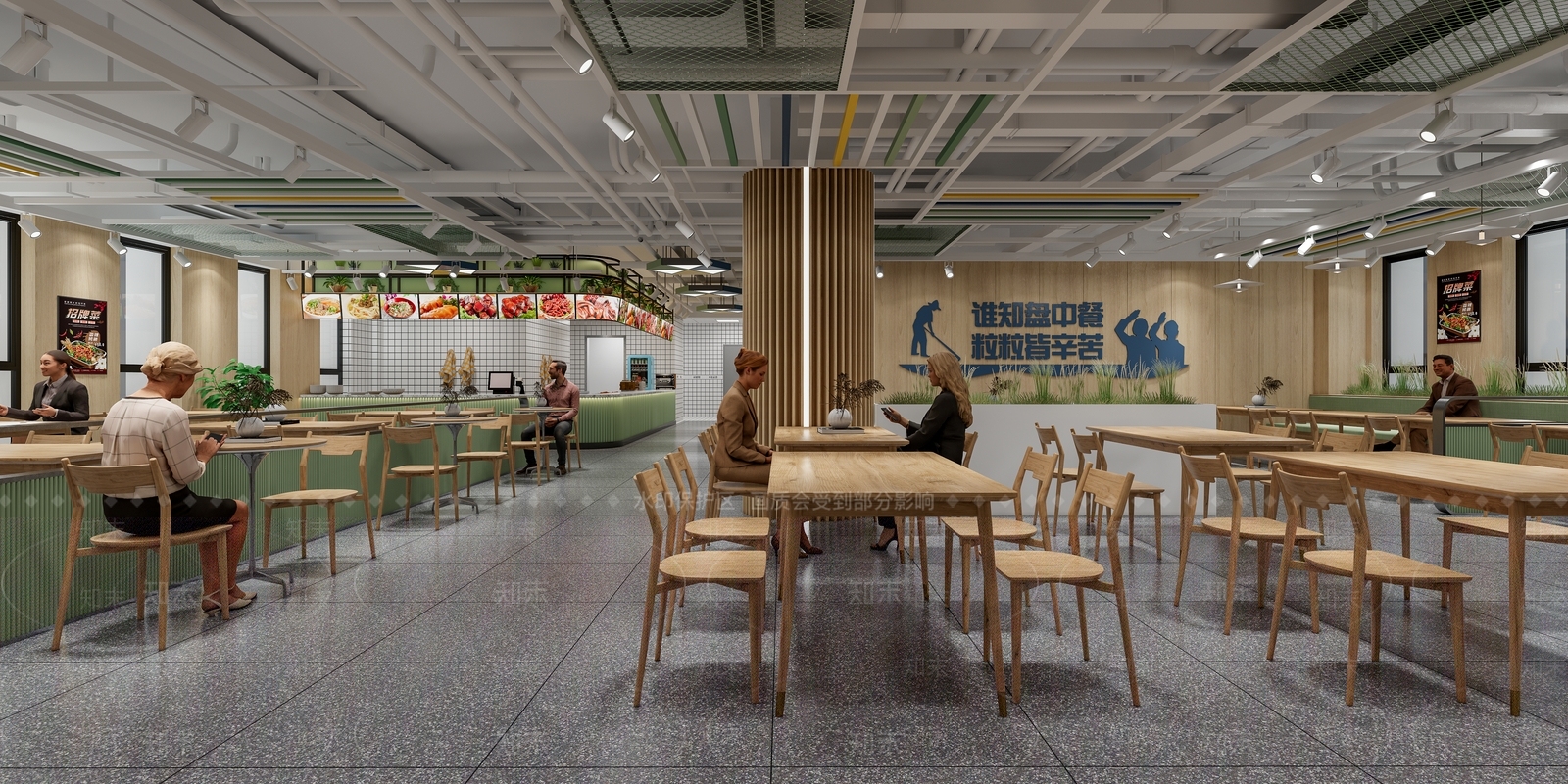 现代快餐店SU模型下载【ID:1117378784】