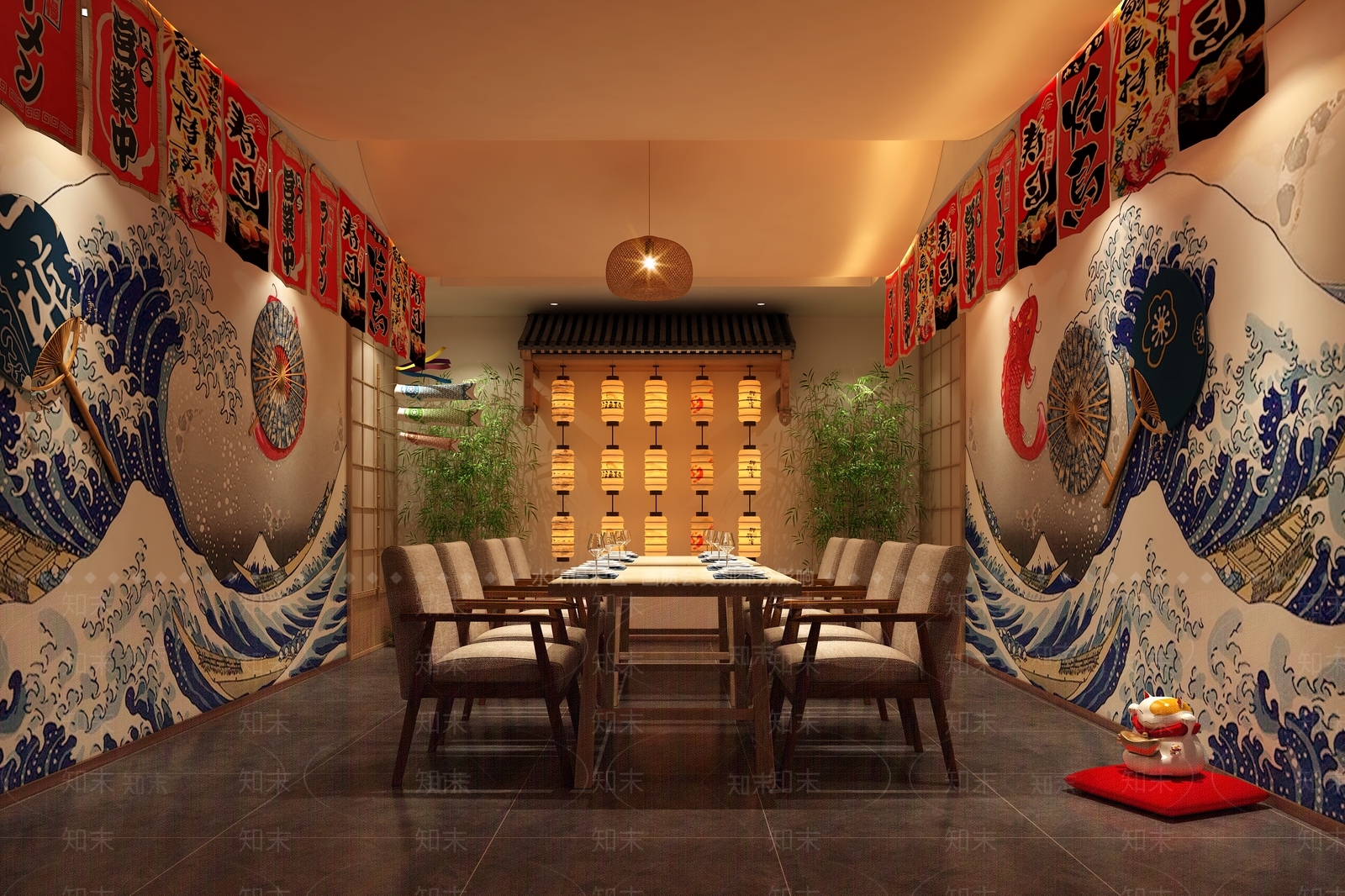 日式餐厅包厢3D模型下载【ID:1117394308】