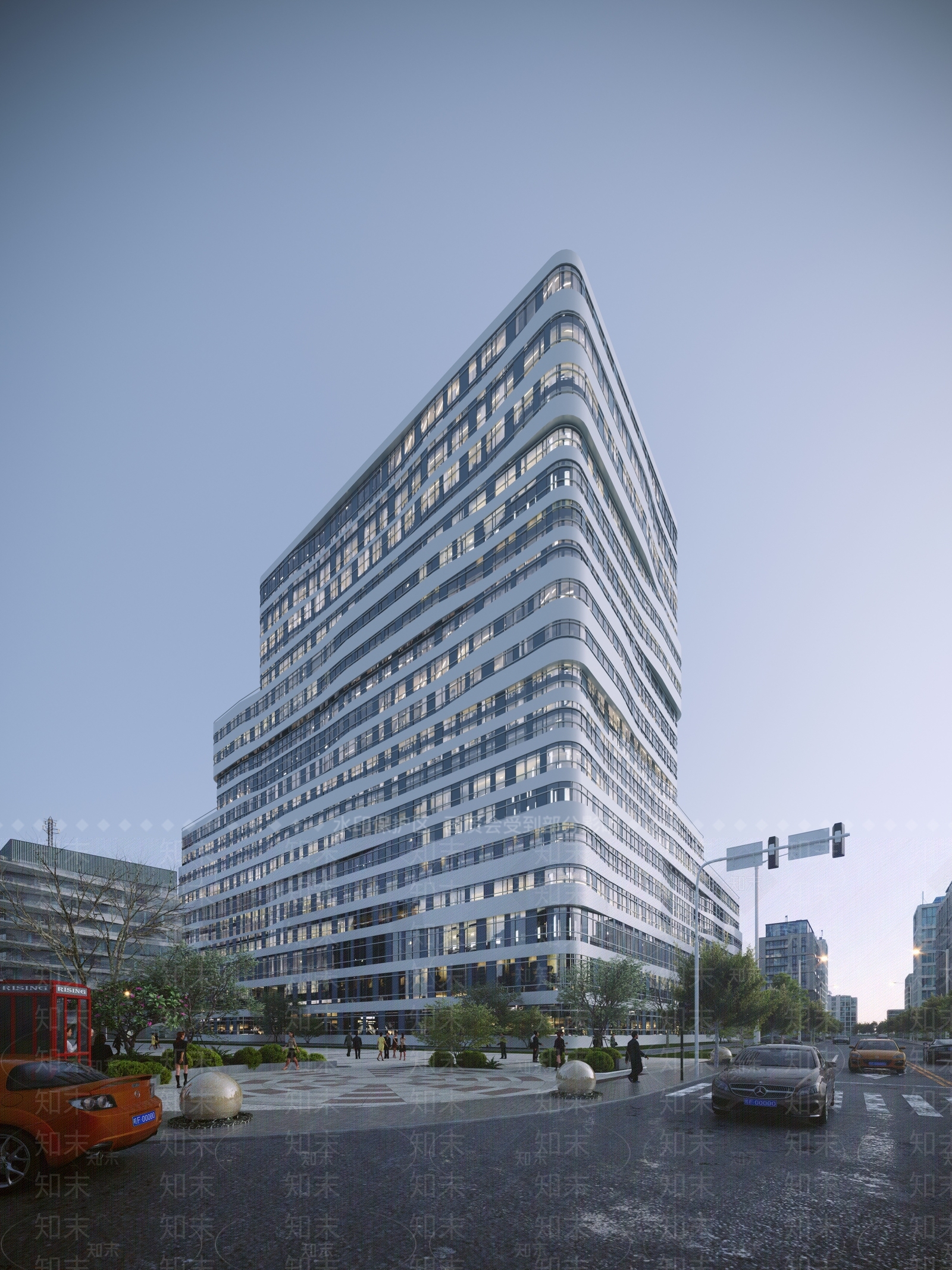 现代高层办公楼3D模型下载【ID:1117398448】