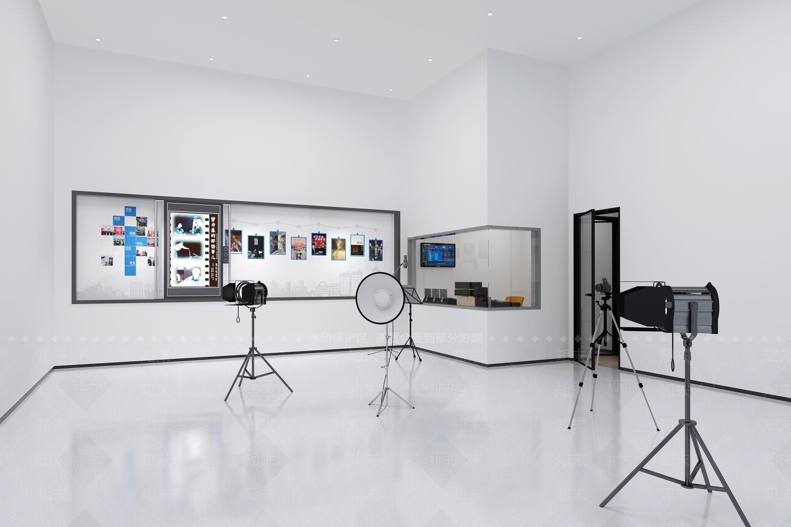 现代摄影棚3D模型下载【ID:1117404492】
