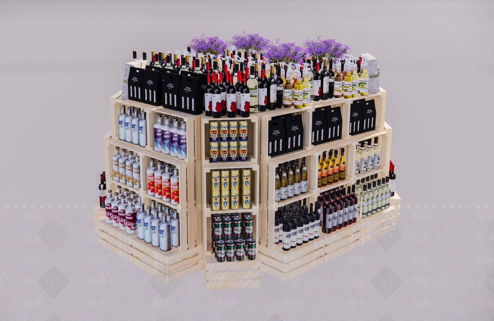 现代酒堆头SU模型下载【ID:1117404651】