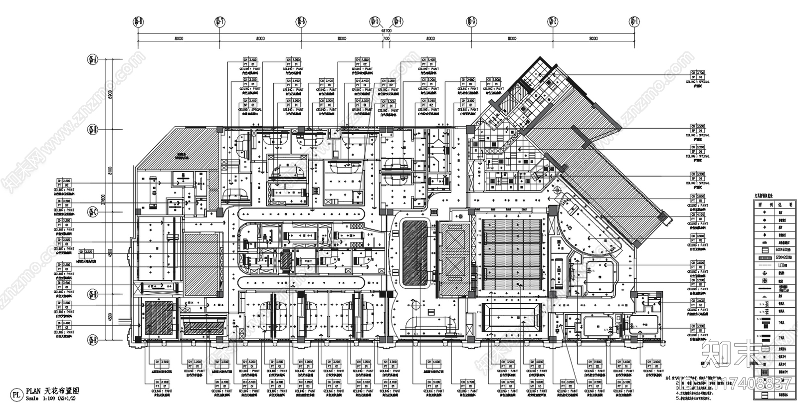 欧式简约医疗美容诊所美容院设计施工图cad施工图下载【ID:1117408837】