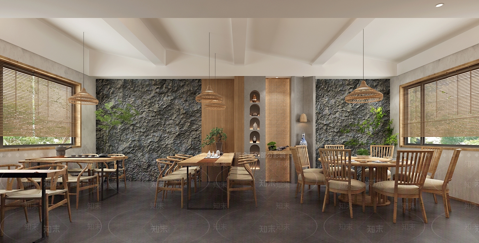 新中式民宿前台3D模型下载【ID:1117408516】
