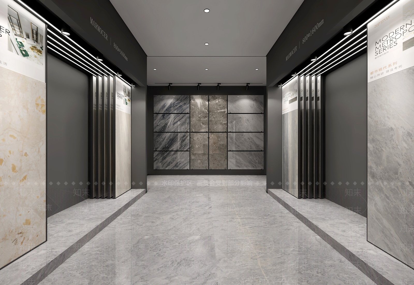 现代大理石瓷砖展厅3D模型下载【ID:1117408949】