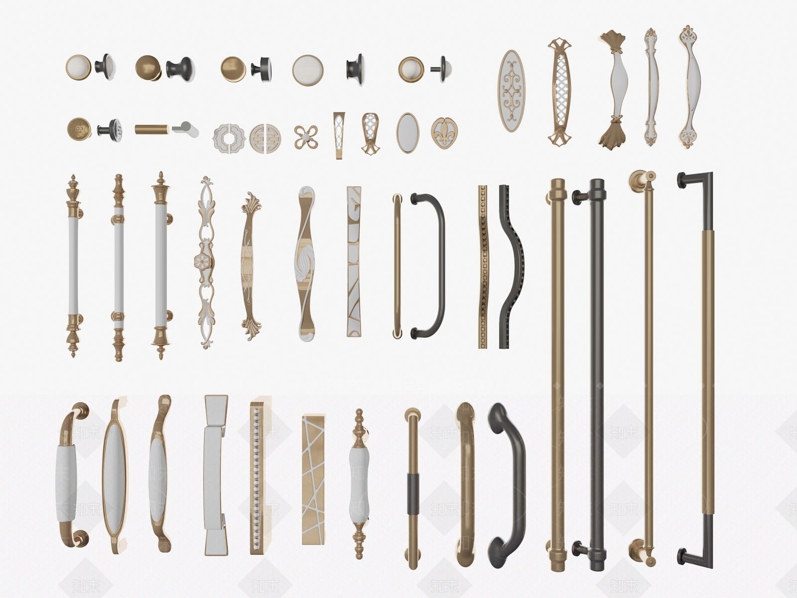 简欧门拉手SU模型下载【ID:1117413018】