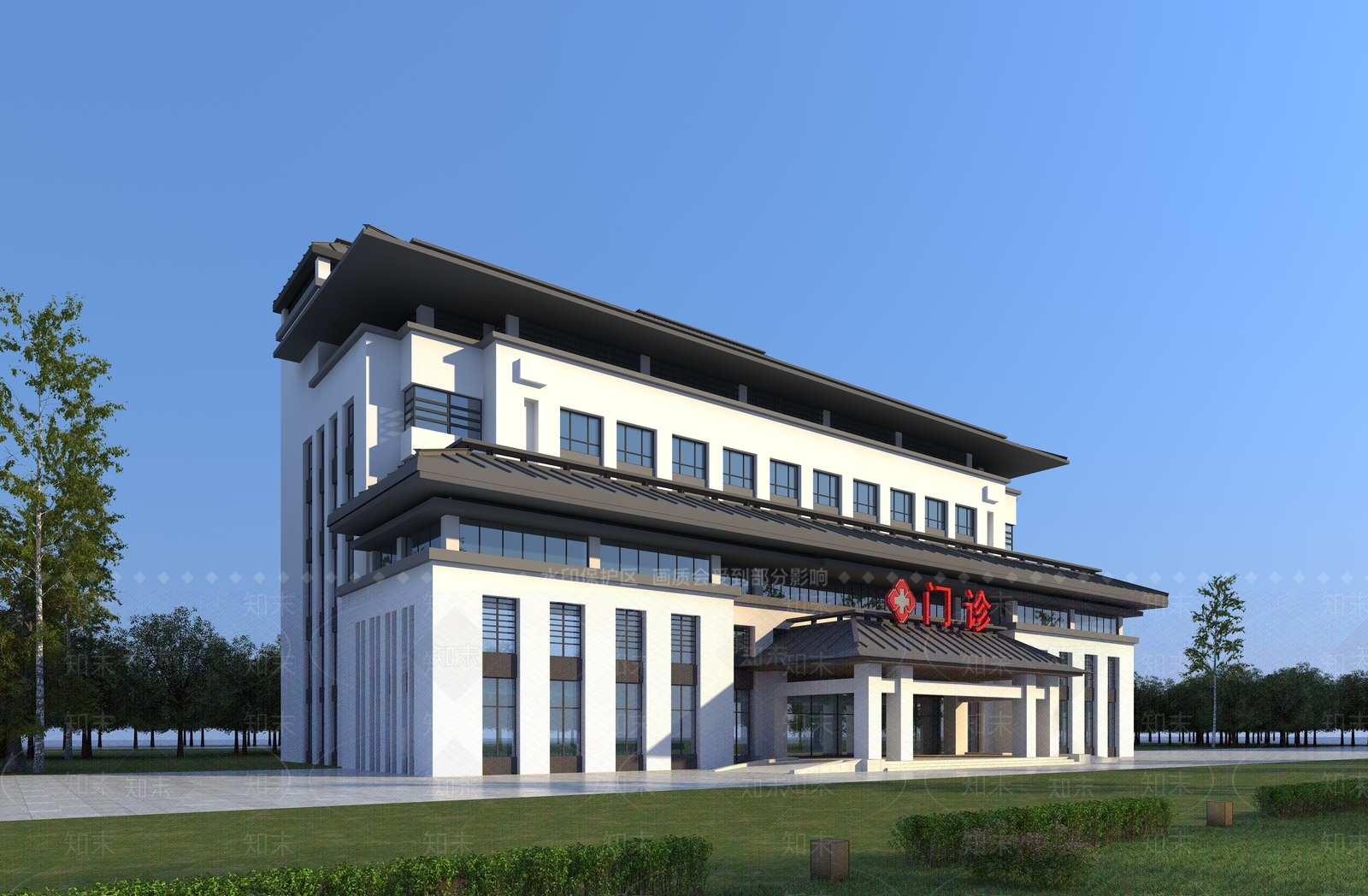 中式医院3D模型下载【ID:1117421475】_知末3d模型网