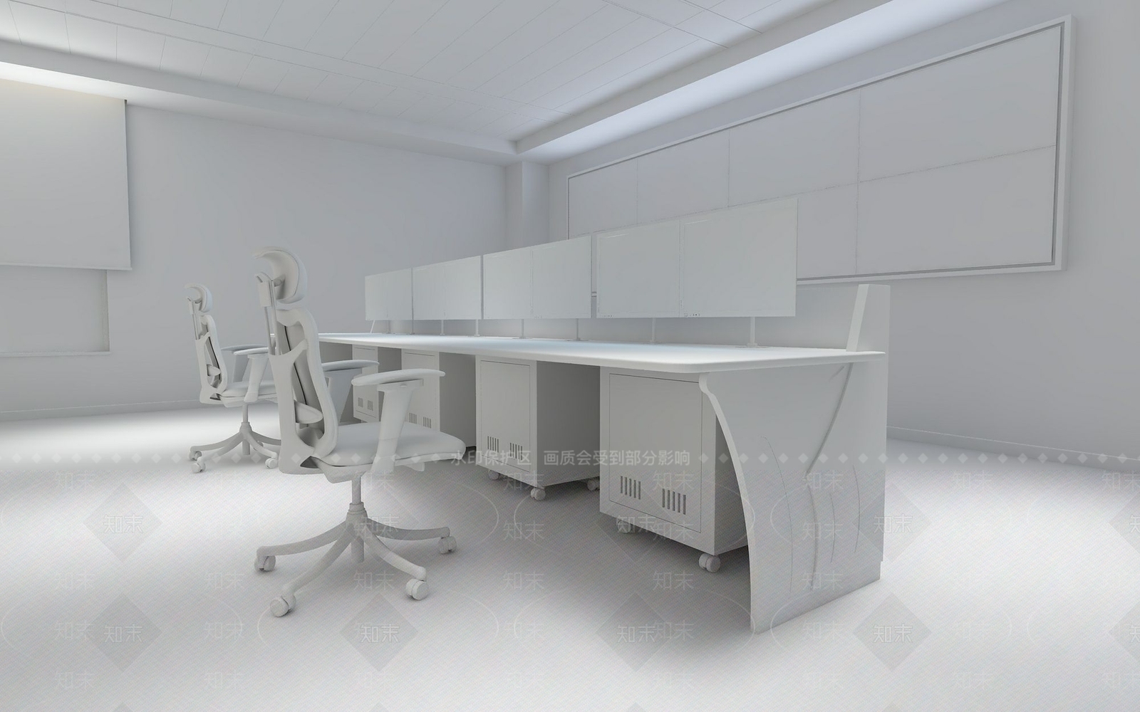 现代指挥调度中心3D模型下载【ID:1117428389】