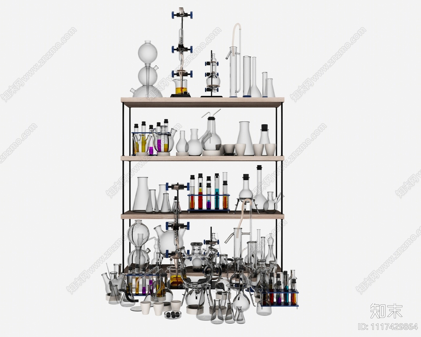 化学实验室玻璃器皿SU模型下载【ID:1117429864】