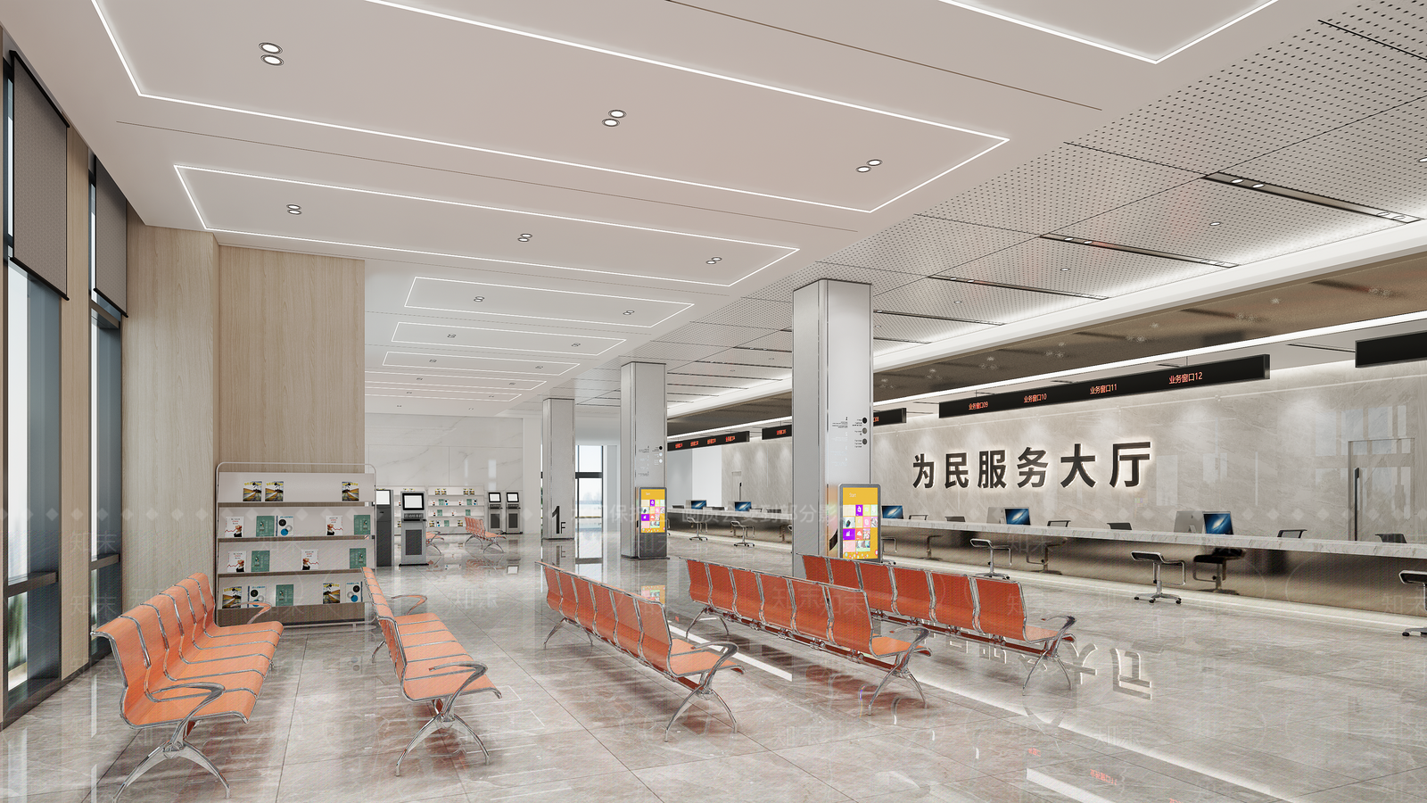 现代办事大厅SU模型下载【ID:1117431552】
