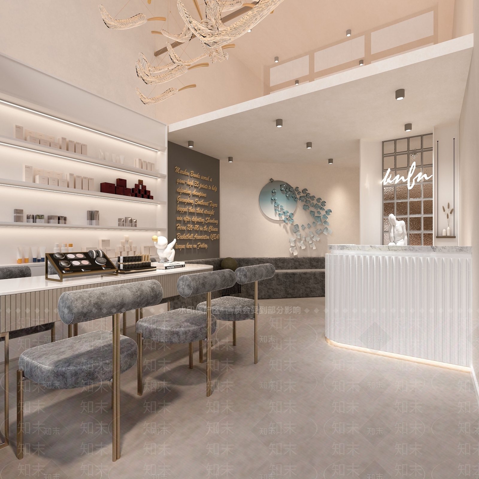 现代美甲店3D模型下载【ID:1117437956】