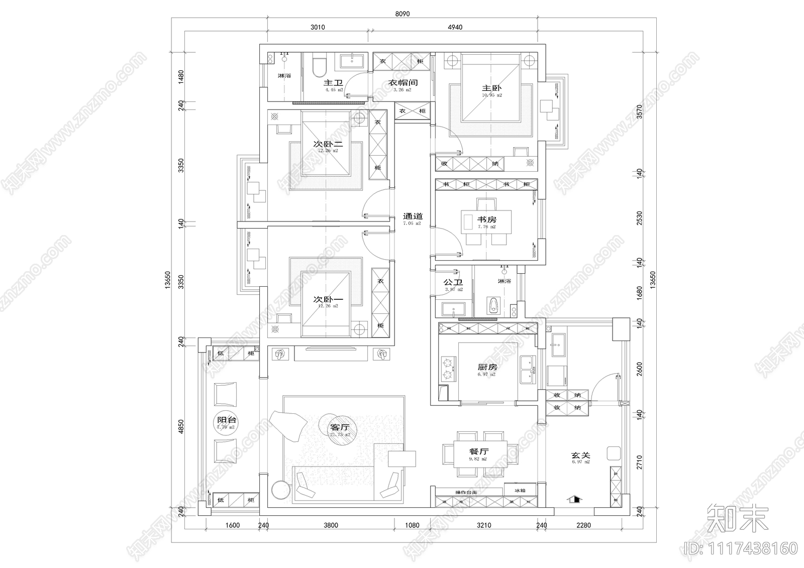 怡馨花地室内设计施工图施工图下载【ID:1117438160】