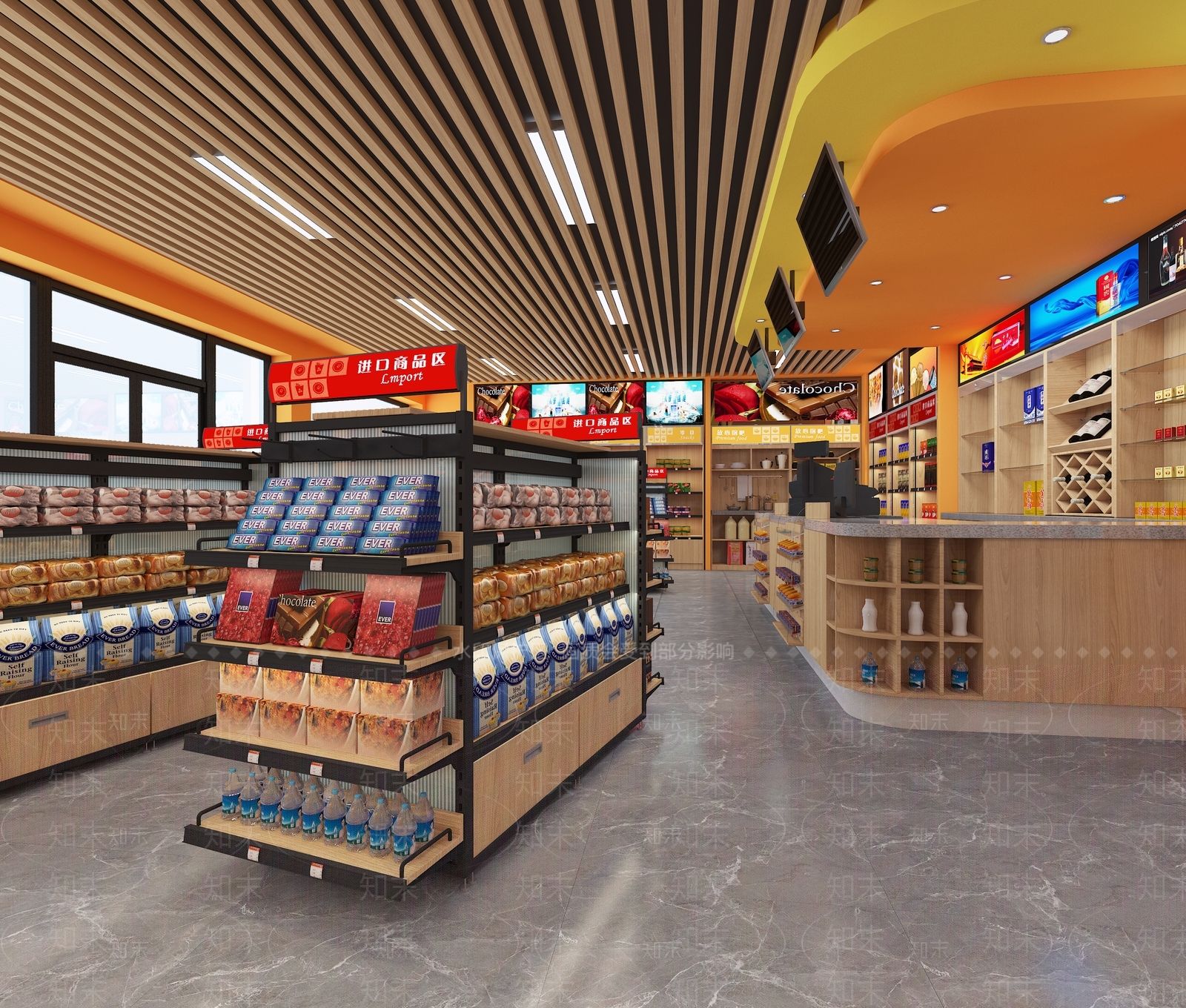 现代加油站便利店3D模型下载【ID:1117439053】