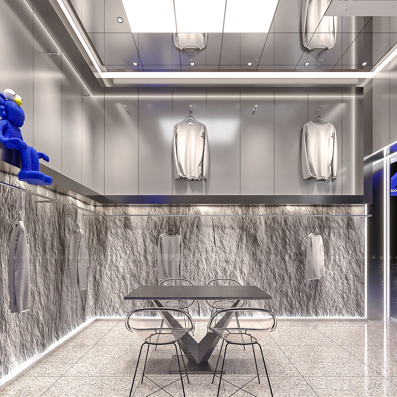 现代男装店3D模型下载【ID:1117442975】