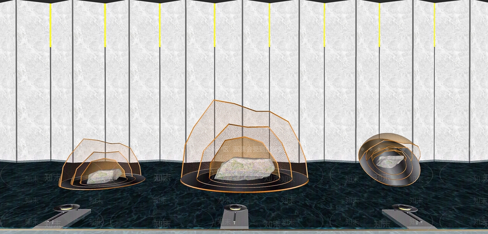 现代灯具SU模型下载【ID:1117450301】