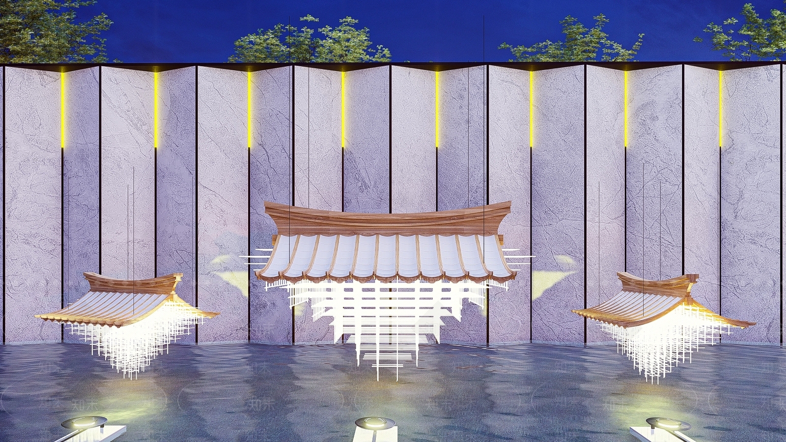 现代灯具SU模型下载【ID:1117450549】