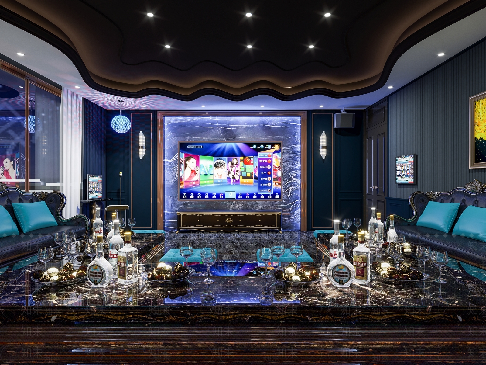 简欧KTV3D模型下载【ID:1117452945】