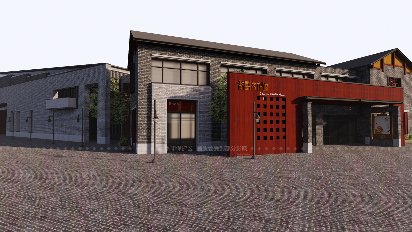新中式文化剧场SU模型下载【ID:1117455295】