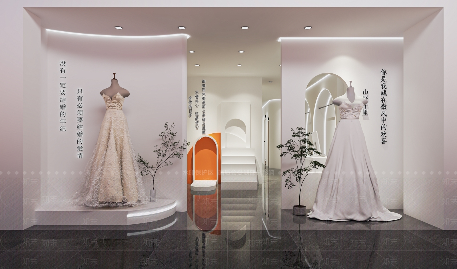 现代婚纱摄影店SU模型下载【ID:1117457202】