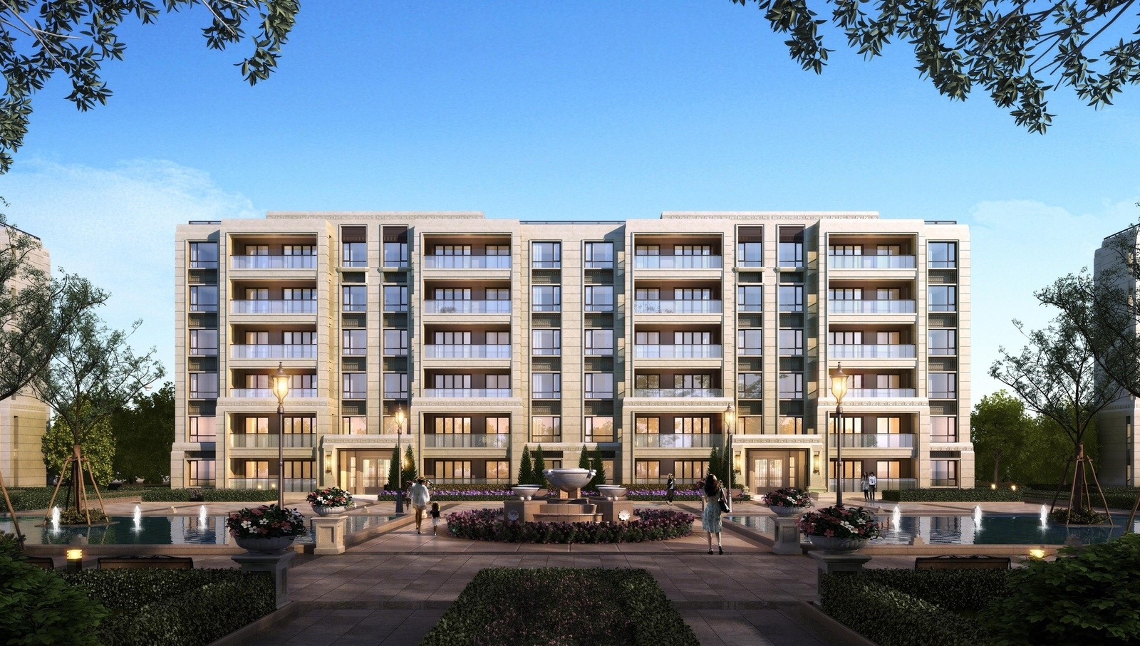 现代高层住宅区建筑设计3D模型下载【ID:1117473395】_【知末效果图】