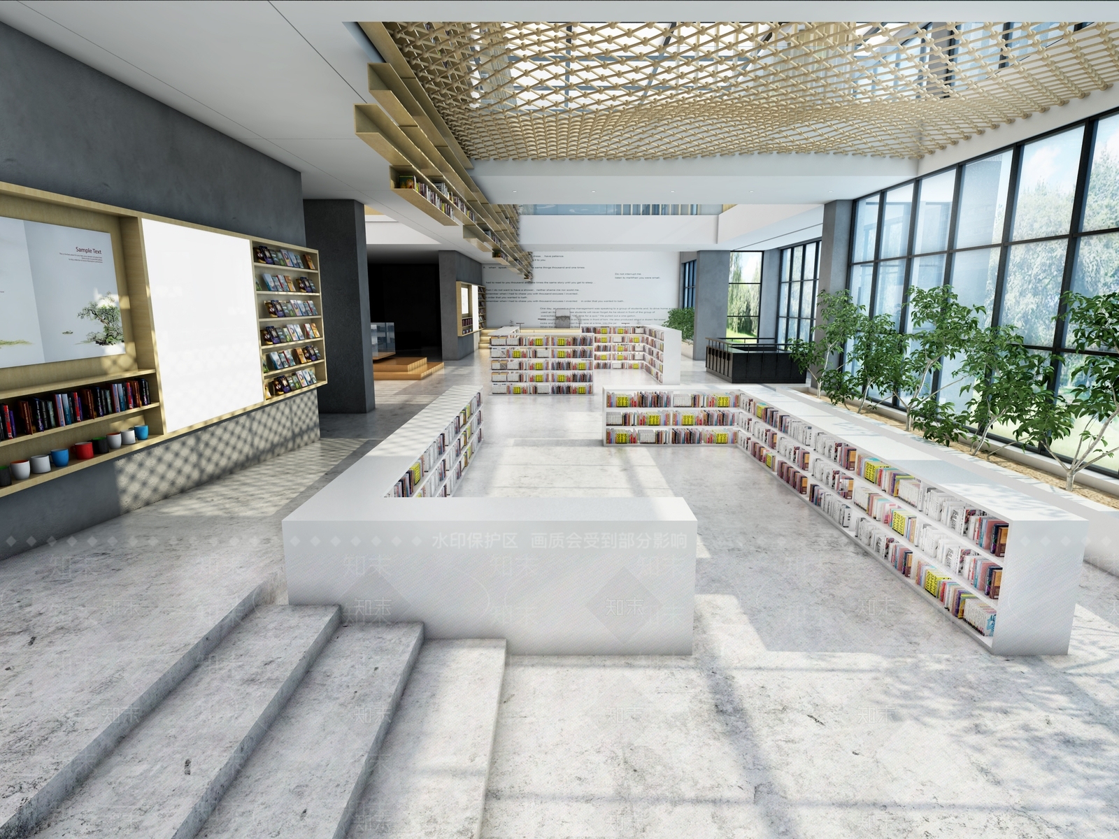 现代书店3D模型下载【ID:1117476170】