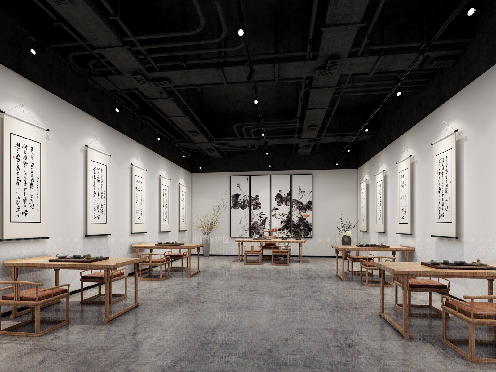 工业风书店3D模型下载【ID:1117476713】
