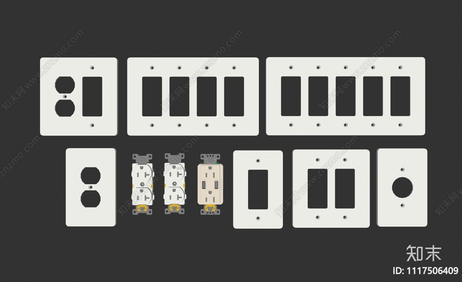 现代插座SU模型下载【ID:1117506409】