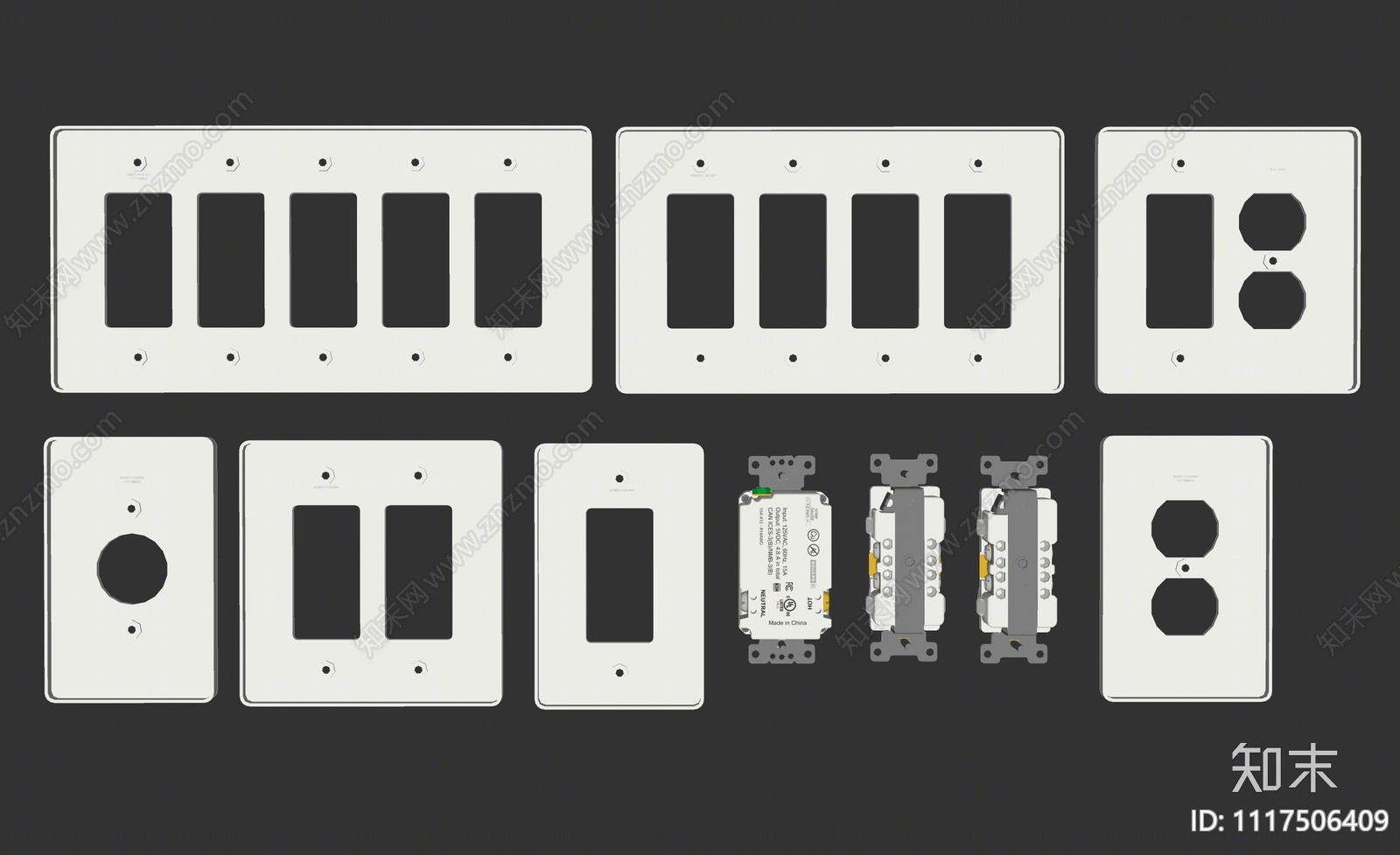 现代插座SU模型下载【ID:1117506409】