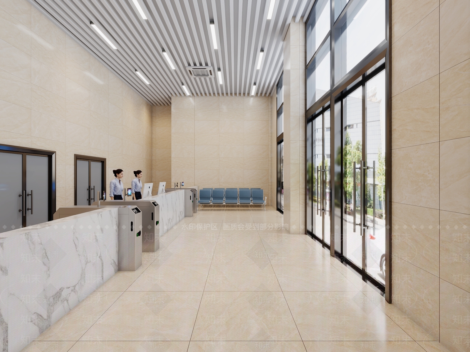现代公司大堂3D模型下载【ID:1117507895】