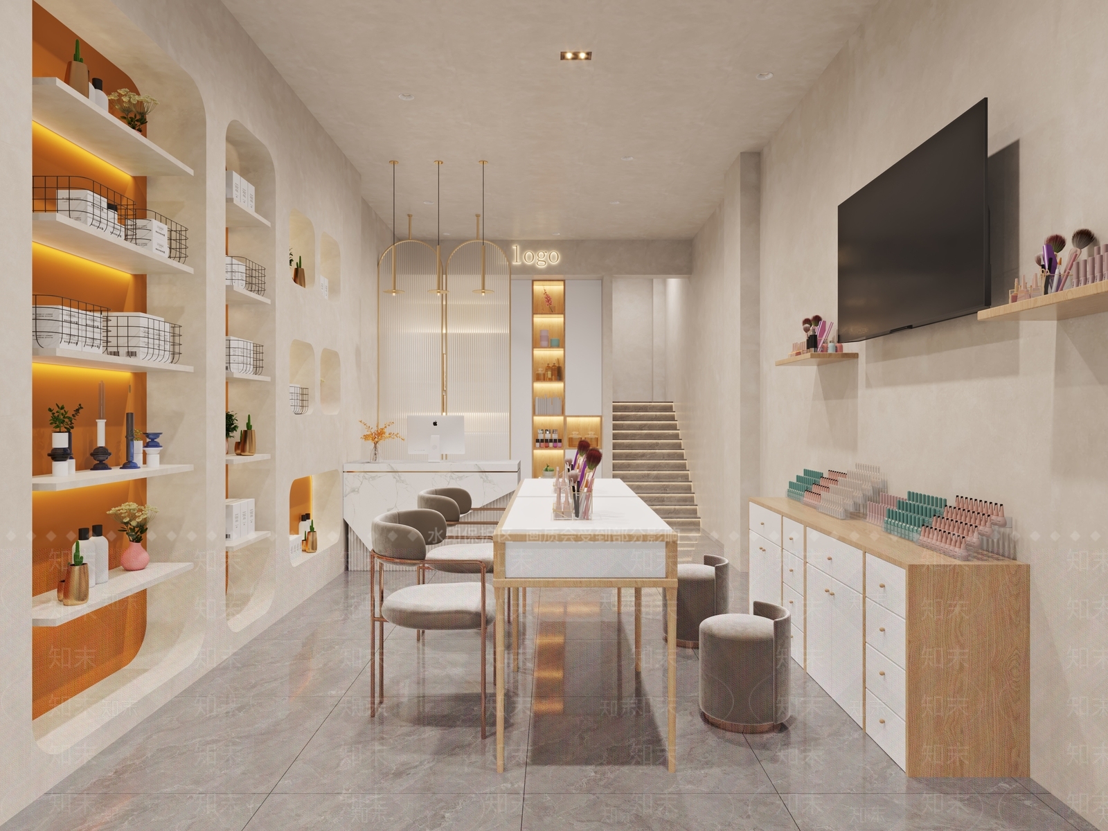 侘寂美甲店3D模型下载【ID:1117510247】