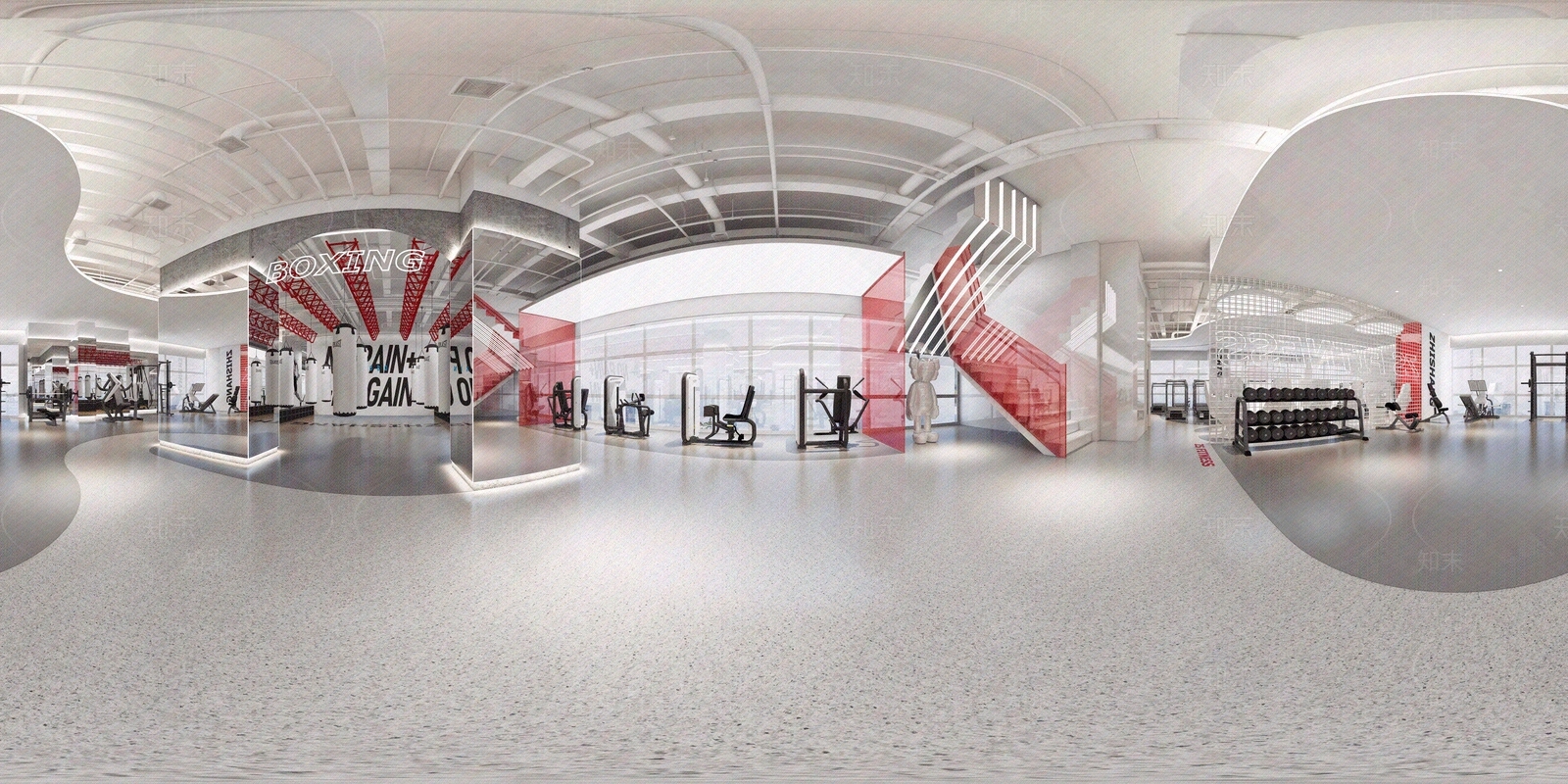 健身房室内HDR贴图下载【ID:1117510752】