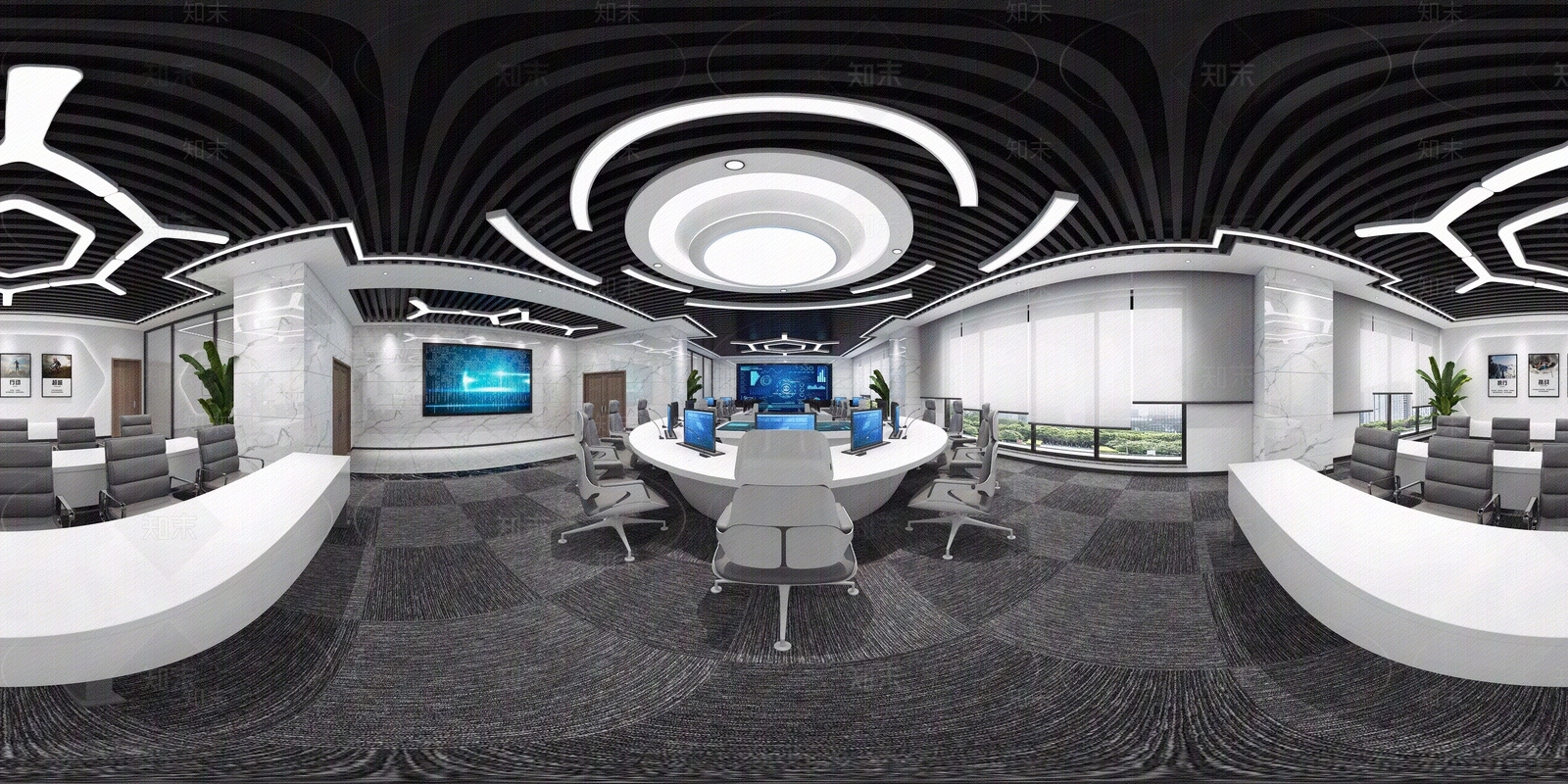 指挥中心室内HDR贴图下载【ID:1117510812】