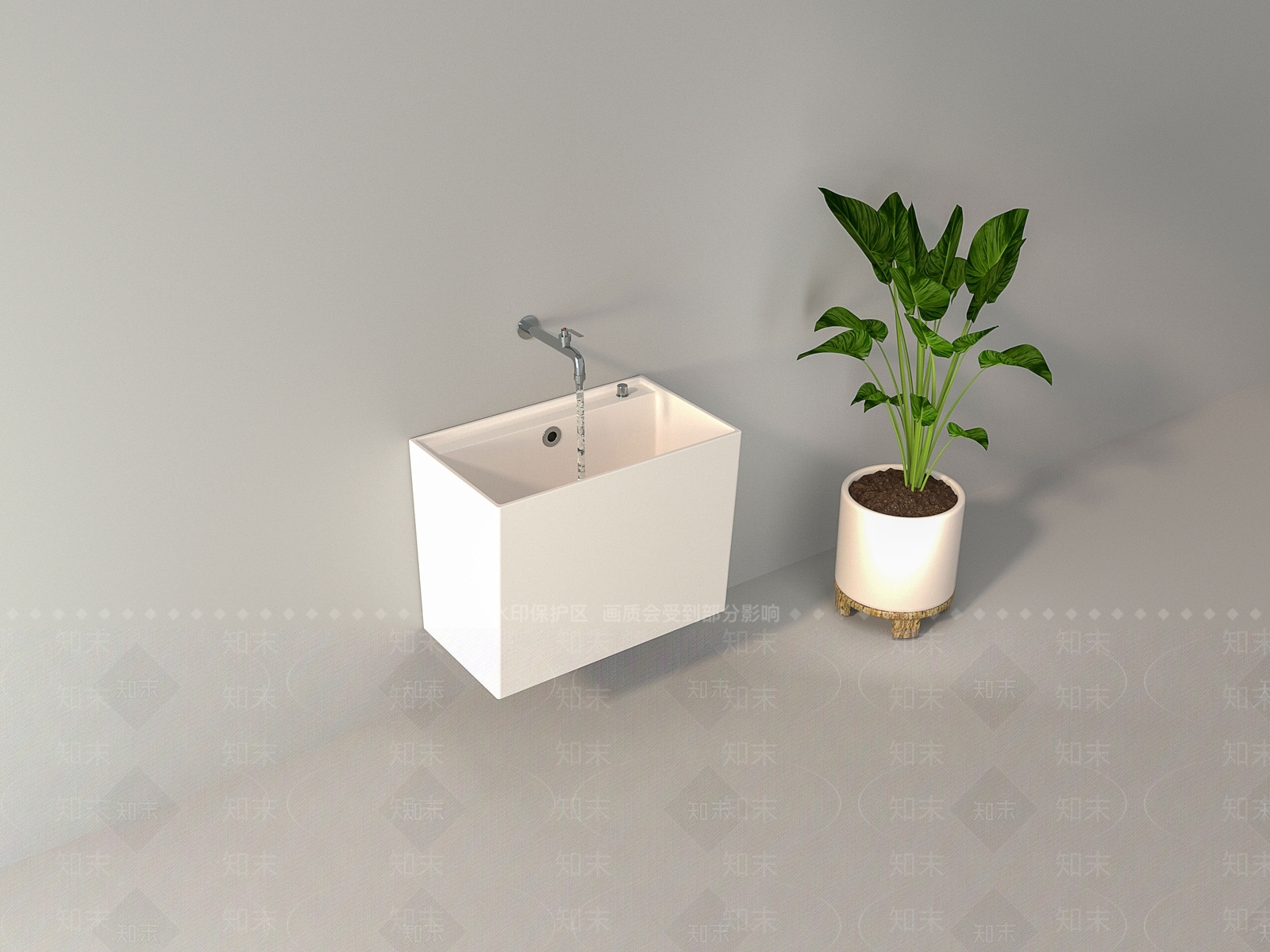 拖把池3D模型下载【ID:1117511883】