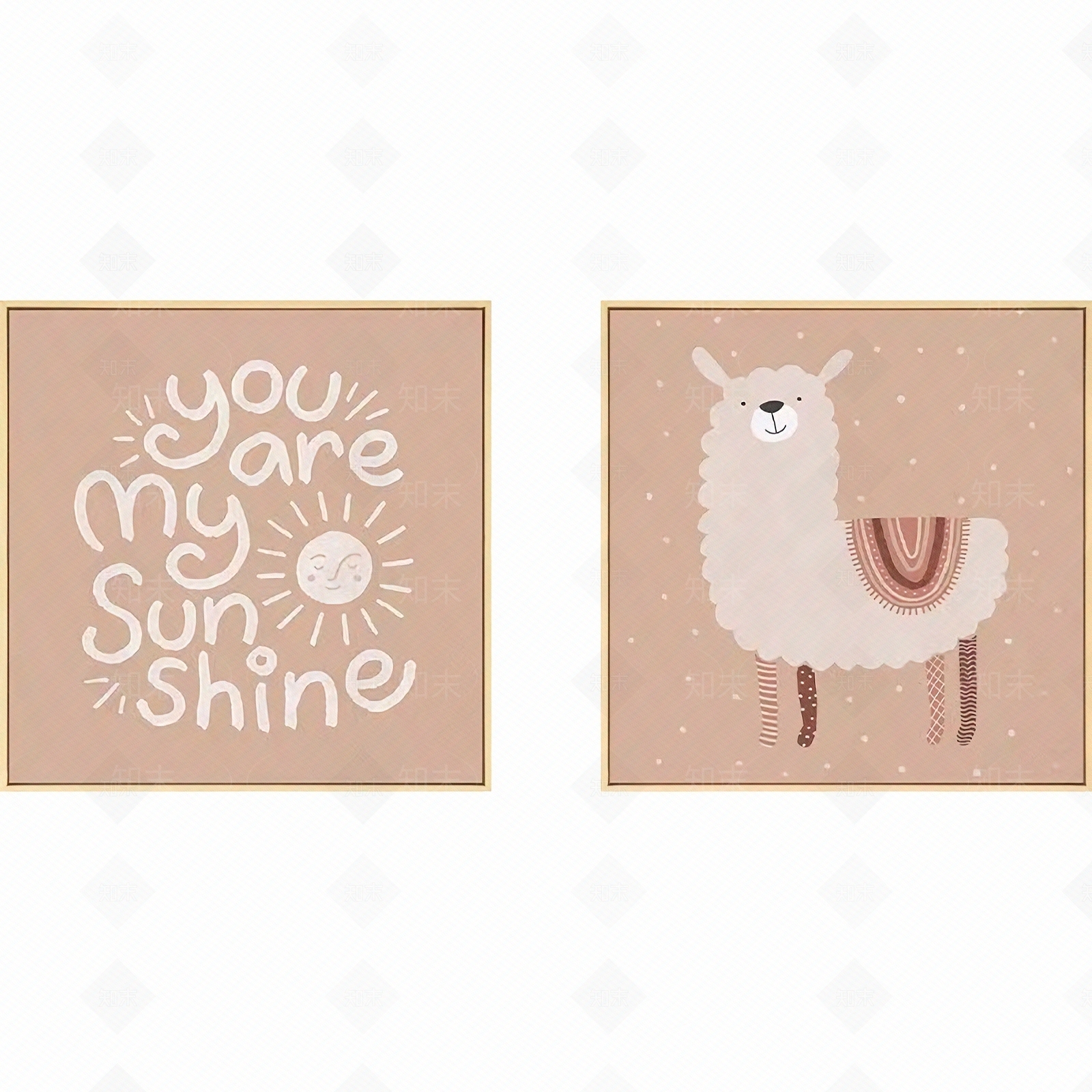 儿童卡通组合装饰画贴图下载【ID:1117511952】