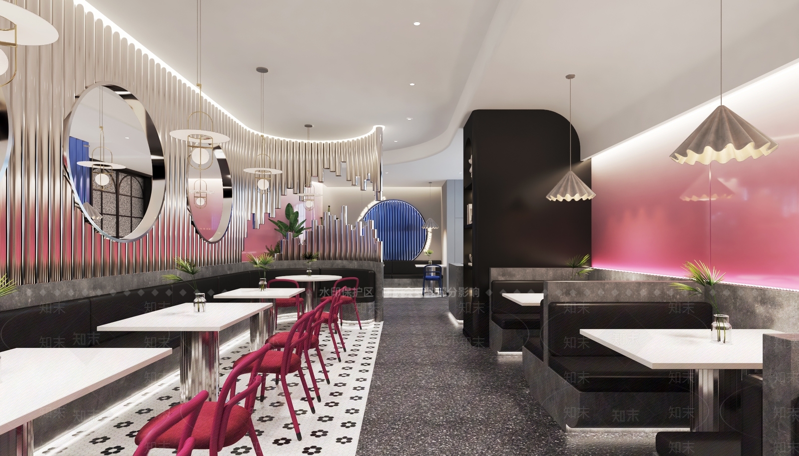 现代网红餐厅3D模型下载【ID:1117512792】