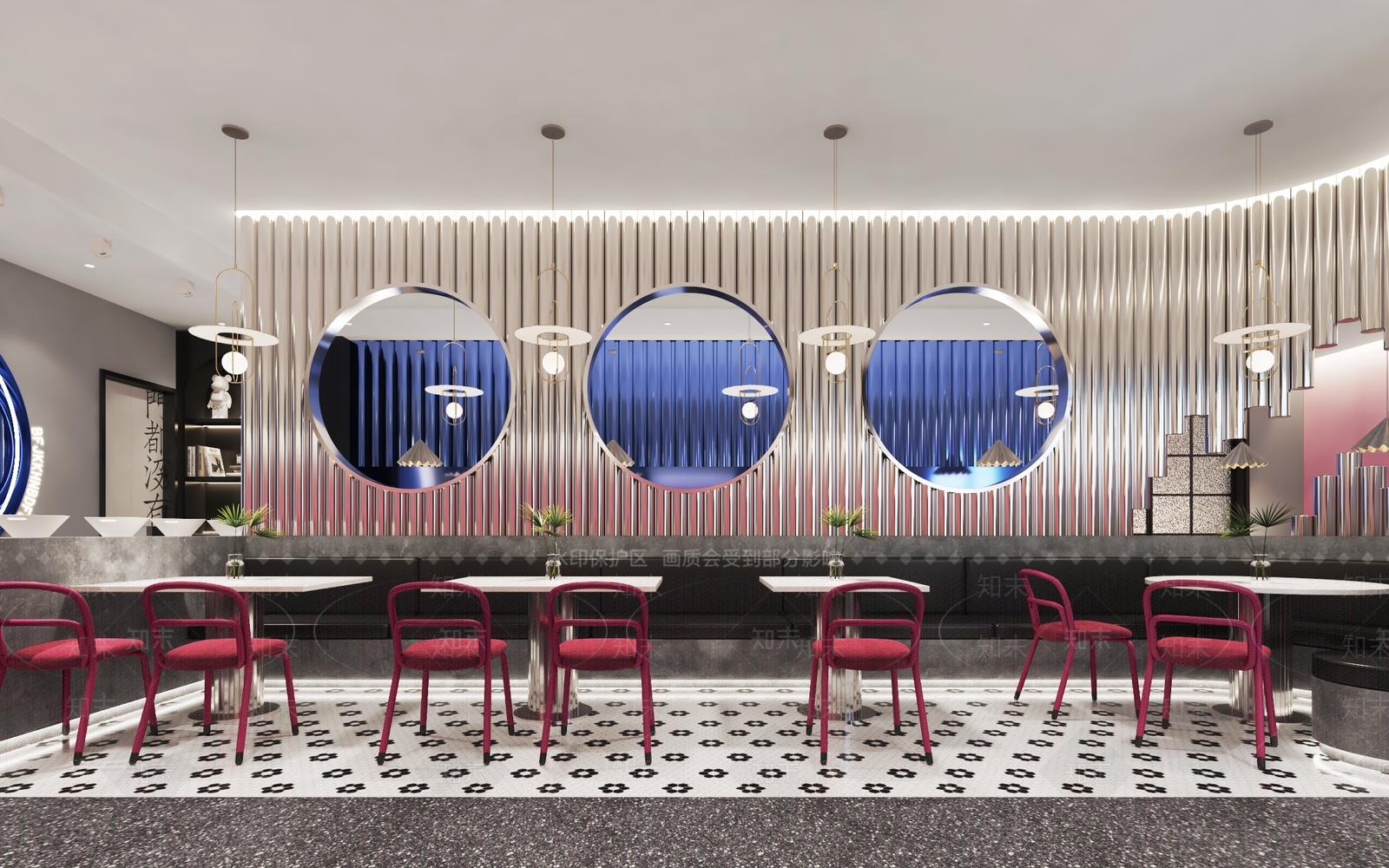 现代网红餐厅3D模型下载【ID:1117512792】