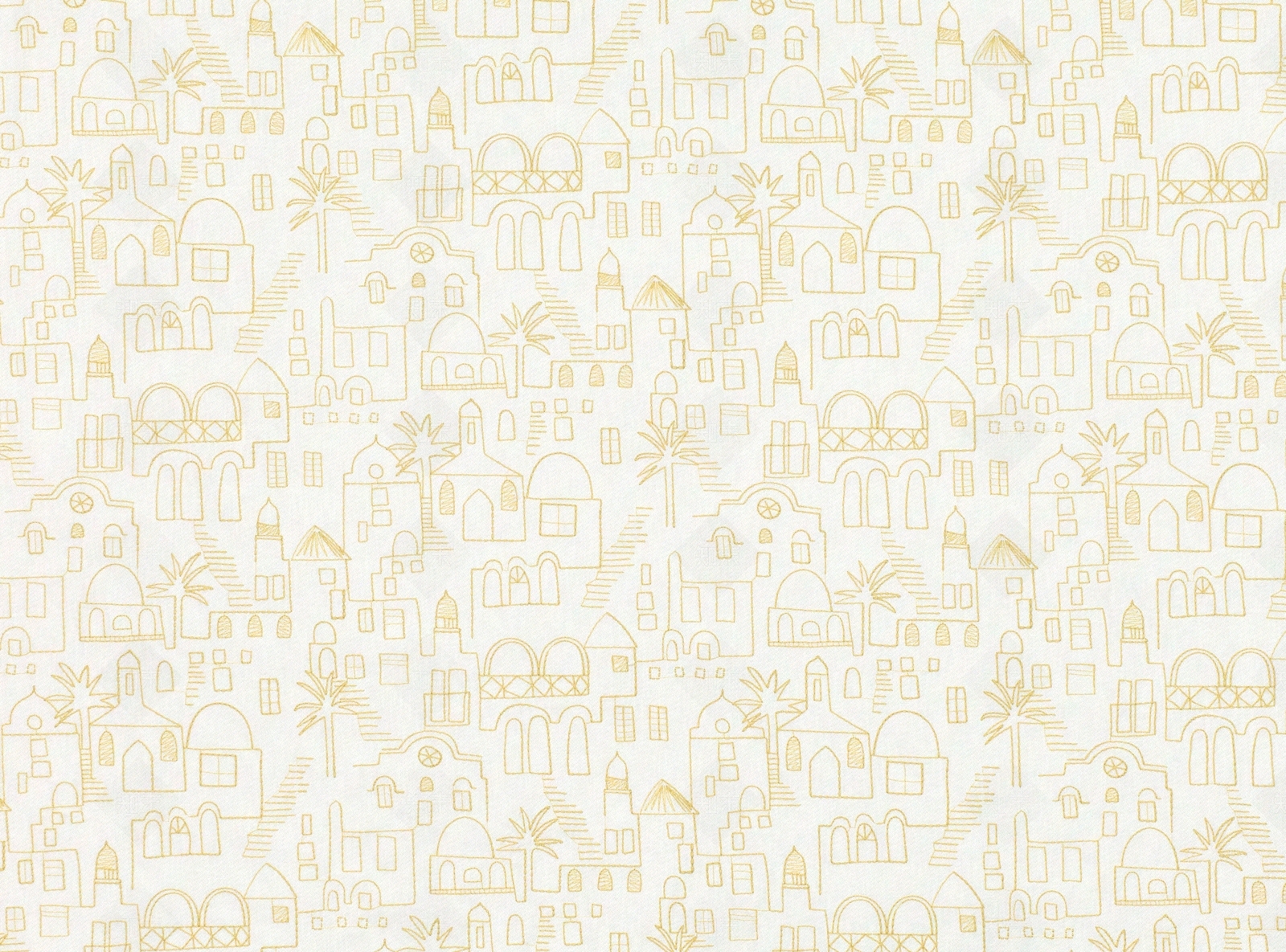 黄色小房子卡通儿童壁纸壁布贴图下载【ID:1117513420】