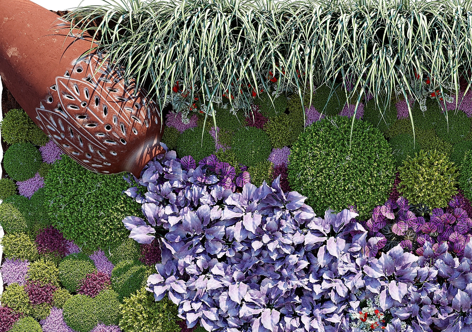 植物墙3D模型下载【ID:1117515613】