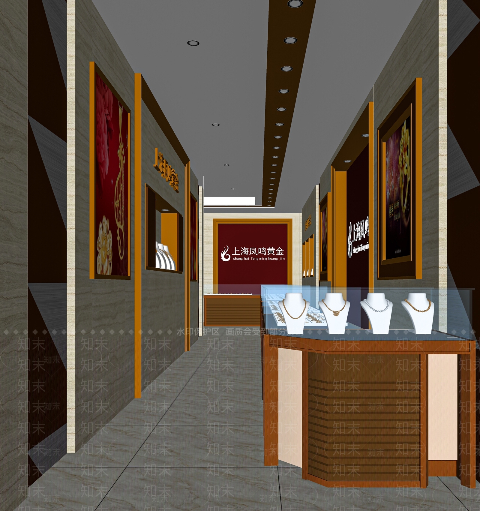 现代珠宝店SU模型下载【ID:1117517993】